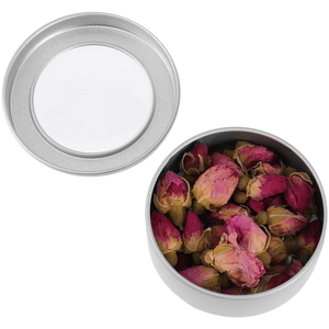 Boîte en métal cylindrique en fer blanc : Conteneur de stockage hermétique avec fenêtre - Product Image 5