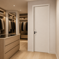 Ligne de production de portes intérieures en bois MDF rustique époxyé 75x204, style campagnard, en chêne massif, à battant, économique
