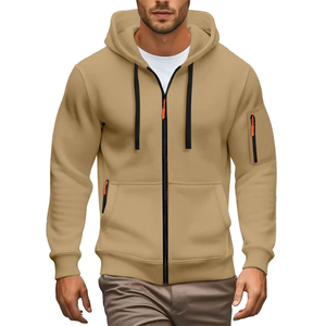 <b>Men</b>’s Regular Fit <b>Zip</b> <b>Up</b> Hoodie Sweatshirt <b>Fleece</b> Lined Solid Color Casual Winter Wear - Product Image 5