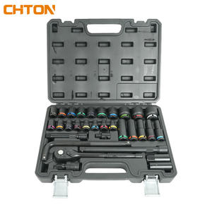 Juego de llaves de impacto métricas de 72 dientes y 31 piezas de acero al cromo vanadio, con llave de trinquete de 1/2 pulgada, para reparación mecánica automotriz. - Product Image 3