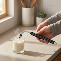 Briquet électrique rechargeable coupe-vent à allumage par arc portable pour barbecue, cuisinière et bougie