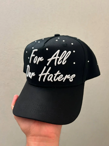 2025年高品质全新原装。 适合所有讨厌我们的人的达尼帽 3D 刺绣徽标仿旧弧形帽檐高帽 - Product Image 2