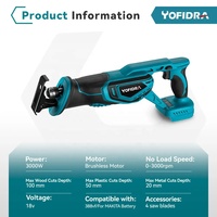 1500W scie alternative sans brosse scie à main sabre multifonction scie métal bois tuyau coupe avec 4 lames Kit pour batterie Makita