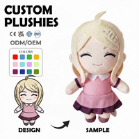 Fabricant de jouets en peluche personnalisés : Conception de jouets en peluche Chibi Anime à cheveux gris, Cadeaux pour piscine, Jouet moelleux, Vêtements de poupée personnalisés