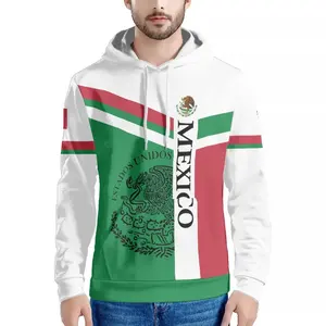 Sweat à capuche à manches longues imprimé à la demande Mexico Eagle Streetwear pull mexicain personnalisé grande taille sweat à capuche surdimensionné pour hommes livraison directe