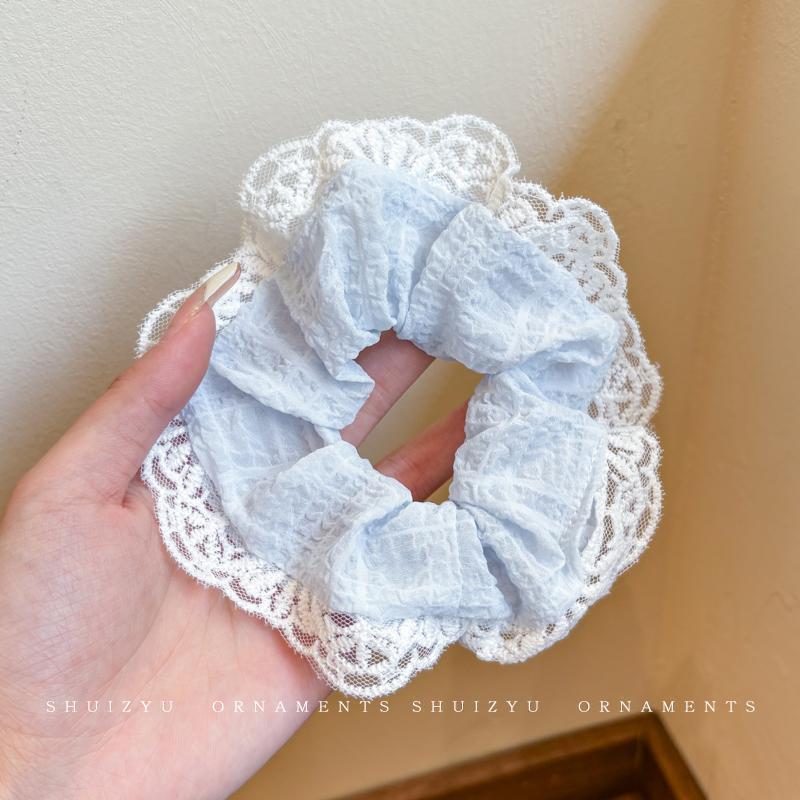 1# anello per capelli in pizzo blu
