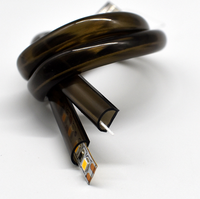 2538 Manchon en silicone semi-transparent noir semi-circulaire en forme de D avec une largeur de planche de 8mm