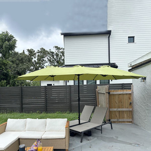 Sombrilla de Patio de Doble Cara Resistente a los Rayos UV de 15 pies, Sombrilla Grande para Exteriores con Manivela para Piscina y Jardín - Product Image 4