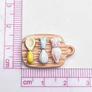แผ่นเรซิ่นลายการ์ตูนชุดอาหาร 100 ชิ้น สำหรับตกแต่งโทรศัพท์ งานฝีมือ DIY และอุปกรณ์ตกแต่งบ้านตุ๊กตา - Product Image 4