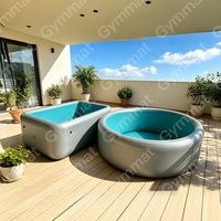 Grande piscine gonflable personnalisable en PVC Drop Stitch avec pompe filtrante pour jeux d'été en extérieur