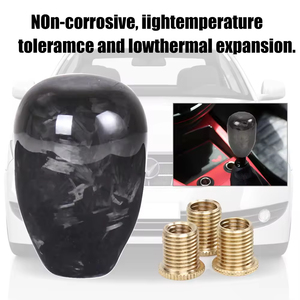MATCHWAY Promotion Exceptionnelle Pommeau de Levier de Vitesse en Fibre de Carbone Forgée Style JDM Noir pour Voiture de Course, Option Logo Personnalisé, Adaptation Universelle pour Drift - Product Image 1