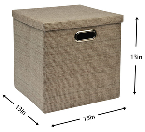 Caja de almacenamiento de cubos plegable de tela ecológica, organizador de contenedores para ropa, Green Living Essential - Product Image 2