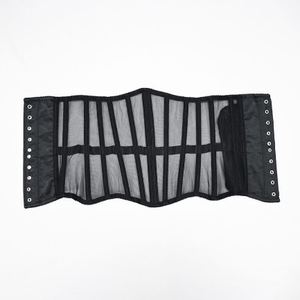 Women's Underbust Boned Lace-up Jacquard <b>Corset</b> <b>Belt</b> Breathable Bustier Waspie Spandex/Nylon Firm Control FancyShape - Product Image 4