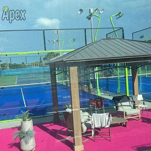 Pista de Pádel de Lujo APEX Resort, Pista de Pádel Panorámica de Acero para Exteriores, Resistente, para Hoteles y Villas Vacacionales - Product Image 1