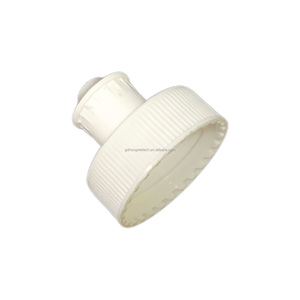 Tapa elástica de plástico OEM <span class=keywords><strong>28</strong></span>/400 personalizada de fábrica, tapa de cierre Push-Pull de 28mm con lado acanalado para botellas de líquido - Product Image 2