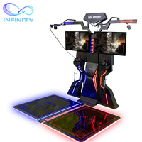 Vr Battle Juego de disparos multijugador Dos jugadores Simulador virtual Espacio 9D VR Máquina Pie Juego de andador libre Diversión interior