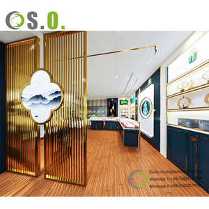 ขายปลีกเครื่องประดับแก้วแสดงเครื่องประดับหรูหราบูติกเฟอร์นิเจอร์ 3D แสดงการออกแบบร้านเครื่องประดับ - Product Image 5