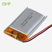 Batterie polymère au lithium 802030 400mAh 3.7V, batterie rechargeable ternaire Li-po OEM en pochette souple 802030LP pour appareils électroniques