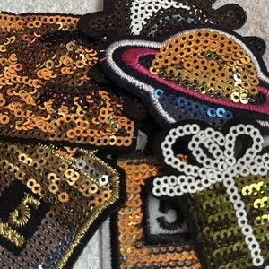 Hot bé Quần áo phụ kiện vá 3-pin Bead Thêu Mắt nước hoa trái đất phim hoạt hình vải Sticker đính cườm ren cảm thấy chất liệu - Product Image 6