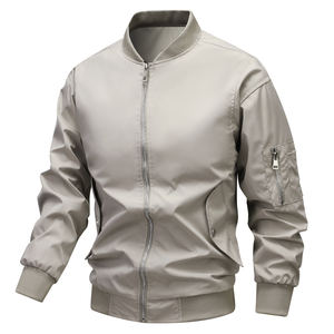 American fashion brand stand-up collar <b>pilot</b> <b>jacket</b> loose casual baseball uniform coat plus velvet coat Joker windproof comfort - Product Image 1