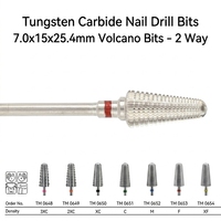 Vente en gros de forets à ongles professionnels Evolisse 5 en 1 en carbure de tungstène, design flamme volcanique, pour l'élimination de l'acrylique/du gel, à domicile ou en salon