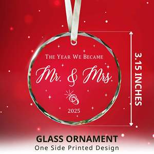 Personalizzato natale ornamenti di vetro ciondolo di fabbrica all'ingrosso personalizzato sublimazione ornamento di natale cristallo bianco - Product Image 2