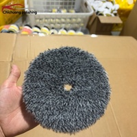 Tampon de polissage professionnel Chichuang en laine d'agneau souple simple face 125 mm, filetage M14 pour meuleuse d'angle, finition miroir