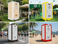 Cabine de toilettes préfabriquée portable de haute qualité en panneaux sandwich, écologique, pour camping, école, parc, avec salle de bain chimique et douche