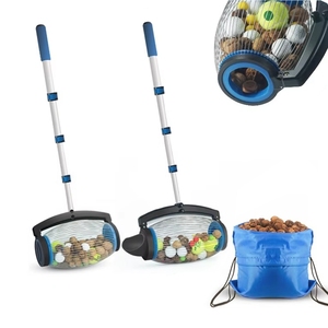 Ramasseur de <span class=keywords><strong>noix</strong></span> réglable en acier inoxydable bleu, à rouleaux, avec manche télescopique, pour la collecte en jardin et à la ferme – Vente directe usine - Product Image 2