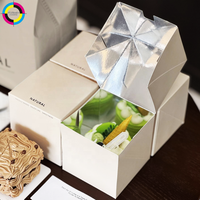 Caja de Cartón de Lujo para Pasteles con Tapa Plateada, Envase Desechable de Grado Alimenticio para Postres, Pasteles y Repostería