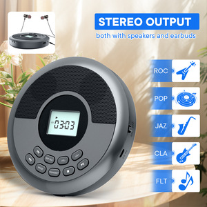 Lecteur <span class=keywords><strong>CD</strong></span> portable transfrontalier Walkman pour usage domestique, compatible USB, 3,5 mm, RCA, lecteur de musique MP3, double haut-parleur, son stéréo, sortie 2W, écran - Product Image 2