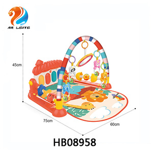 2019 Venta caliente <span class=keywords><strong>Amazon</strong></span> juguete del bebé gimnasio marco pie Piano jugar Mat actividad bebé gimnasio <span class=keywords><strong>Manta</strong></span> con teclado - Product Image 3