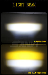 Terbaru S002 LED lensa proyektor lampu kerja otomatis lampu sorot Led sepeda motor warna ganda dengan 2 buah mata ikan 40w 6000k IP67 CN;GUA - Product Image 6