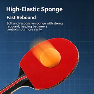 Professional Table Tennis Racket 1-Ply Wood Carbon Layer <b>Long</b> Pimples Tacky Inverted 1.8mm <b>Sponge</b> Anatomic <b>Handle</b> Balanced - Product Image 6