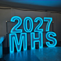 Chiffres lumineux LED personnalisés de 3, 4 et 5 pieds pour la décoration de fête de remise des diplômes 2027, location d'enseignes événementielles