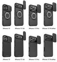 Coque de téléphone 17 AIR 16 Pro Max 15 14 13 Plus, design sportif, protection d'objectif en TPU + acrylique, protection antichoc, protection magnétique de l'appareil photo