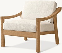 Fauteuil de salon moderne nordique de luxe en bois pour la détente à la maison