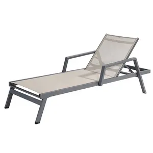 Hot Sell Gartenmöbel Aluminium rahmen Sun Beach Patio Pool Chaise Lounge Chair