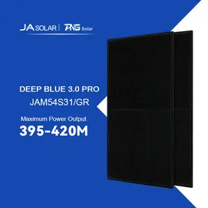 JA全黑好价格390w 400w JA LONGi Jinko 410w Trina太阳能电池板制造商420W MBB半电池黑色模块Sol