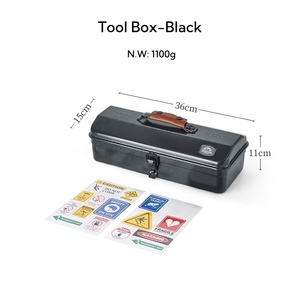 Caja de Almacenamiento Metálica Portátil con Pegatinas para Camping y Senderismo, Organizador de Hierro para Equipo de Exterior, Herramienta Práctica de Hierro para Campistas - Product Image 6