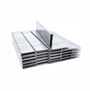 8010 8016 21게이지 아연 도금 강철 소파 스테이플 핀 (평면 헤드, 매끄러운 샹크, 가는 와이어 스테이플, GB 표준, DIY 등급) - Product Image 1