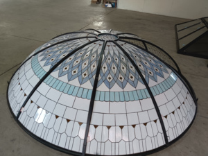 Cúpula de Vidrio Tiffany Sólido Personalizada Directamente de Fábrica para Decoración de Techo y Iluminación de Paisaje para Hotel/Villa - Product Image 4