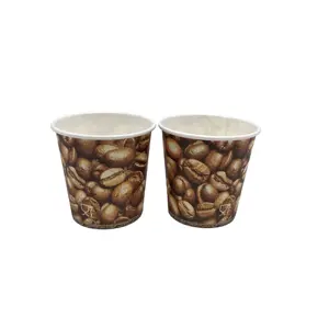 内塑料杯热卖一次性单壁咖啡杯9盎司纸杯带手柄，用于来自中国的冷热饮料