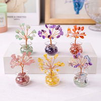 En gros Sialia Cristal de guérison naturel DIY pour base de bouteille, copeaux pour arbre de la prospérité, forme boule Feng Shui pour la maison, créatif 2.7x5cm