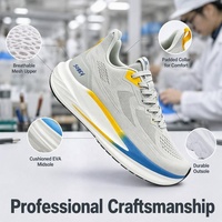 Chaussures de sport décontractées pour hommes et femmes, à bout large, à lacets, avec empeigne en maille, légères, respirantes, amorties, confortables, tendance, OEM ODM