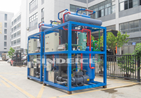Machine à glace industrielle robuste de 10 tonnes, performance stable avec compresseur pour usine de glace