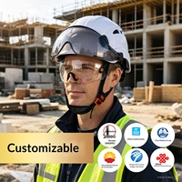 Casque de sécurité SAFEBUILDER pour chantier avec double visière, 6 points de suspension, design à fentes, en ABS, pour le commerce transfrontalier