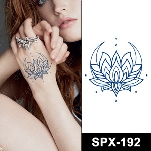 Lieferant OEM wasserdicht sexy Frauen Mädchen lang anhaltende kräuter Fruchtsaft Jagua-Tinte Tattooaufkleber 2 Wochen halbautastende Tätoos - Product Image 2