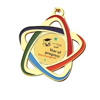 Médailles en métal personnalisées en forme de vigne florale pour les compétitions de marathon, médailles d'or pour événements, médailles de récompense sur mesure fabriquées en Chine