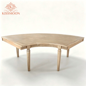 Mesa de Boda Vintage de Madera con Forma de Serpiente, Patas Talladas <span class=keywords><strong>en</strong></span> Curva, Muebles Modulares <span class=keywords><strong>para</strong></span> Eventos, Banquetes, Hoteles y Alquiler - Product Image 4